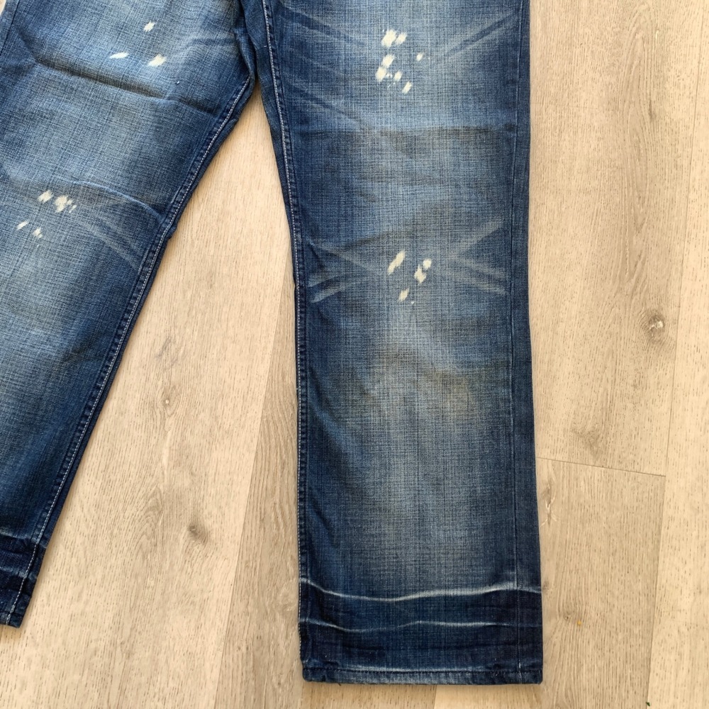 VTG Akademiks Mens 34 Baggy Distressed Y2K Hip Hop Denim Jeans Streetwear - Picture 5 of 15